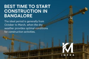 Best Time to Start a Construction in Bangalore. The ideal period generally from October to March, when the dry weather provides optimal conditions for constructions activities. 